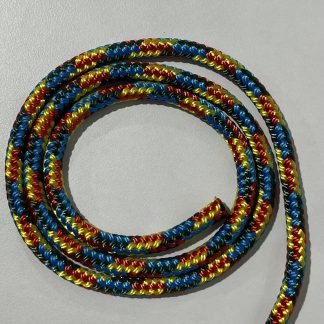 6mm 50m Double Braid Quad Blue/Red/Dark Green/Yellow