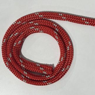 12mm 100m Equestrian Rein Rope Single Fleck Red/Silver Gray
